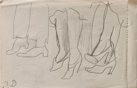 Raoul Dufy | Etude de jambes au défilé Schiaparelli | MutualArt