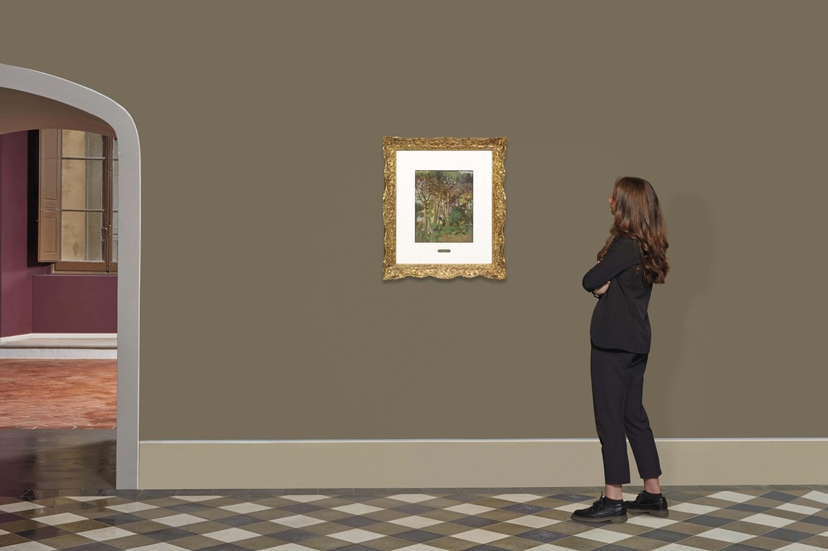 Artwork by Francesco Gioli, SUNNY FOREST, Made of oil on cardboard