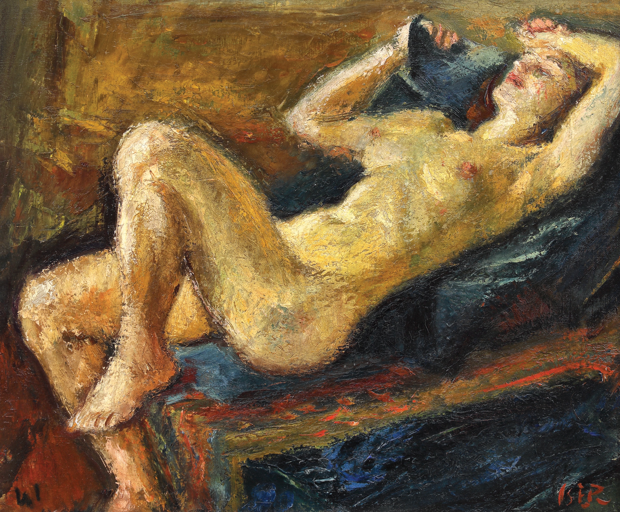 Nude Lying Down by Iosif Iser, 1941