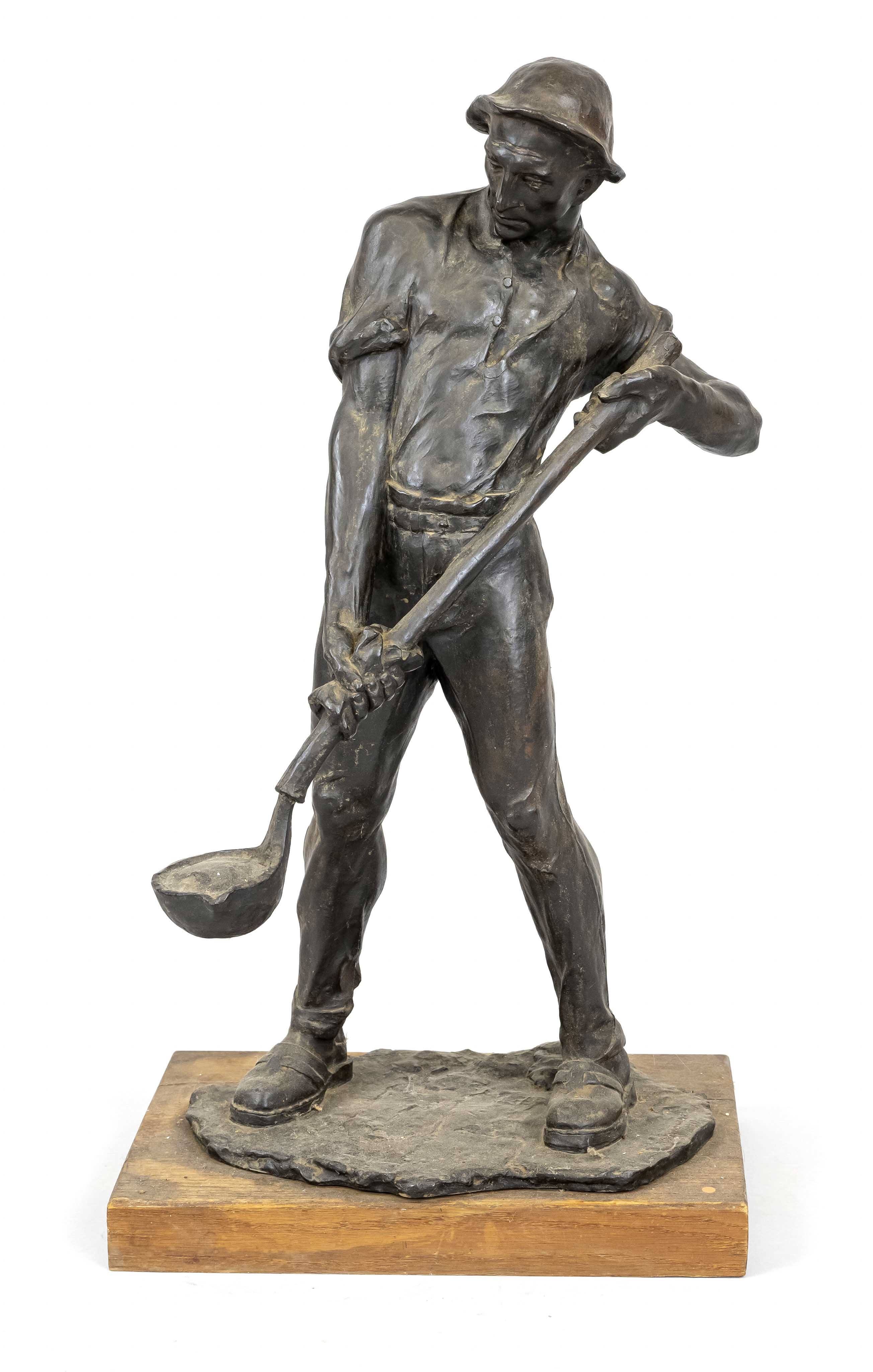 Reinhard Schnauder | large sculpture of an iron founder | MutualArt