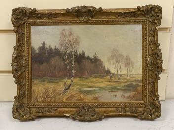 Artwork by Robin Johnson, oil on board, Made of oil on board, Silver birch