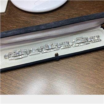 OSCAR HEYMAN Art Deco Platinum Diamond Bracelet - Oscar Heyman