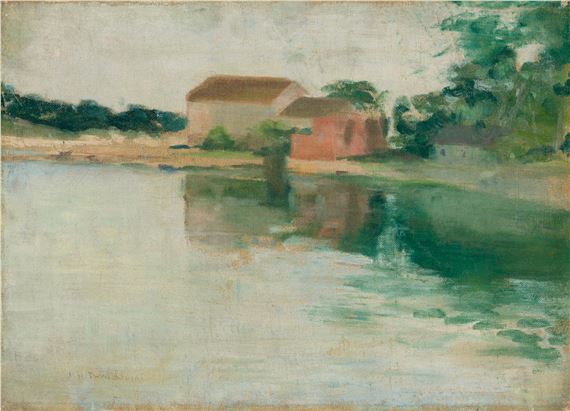 Houses on the Water by John Henry Twachtman, Painted circa 1884