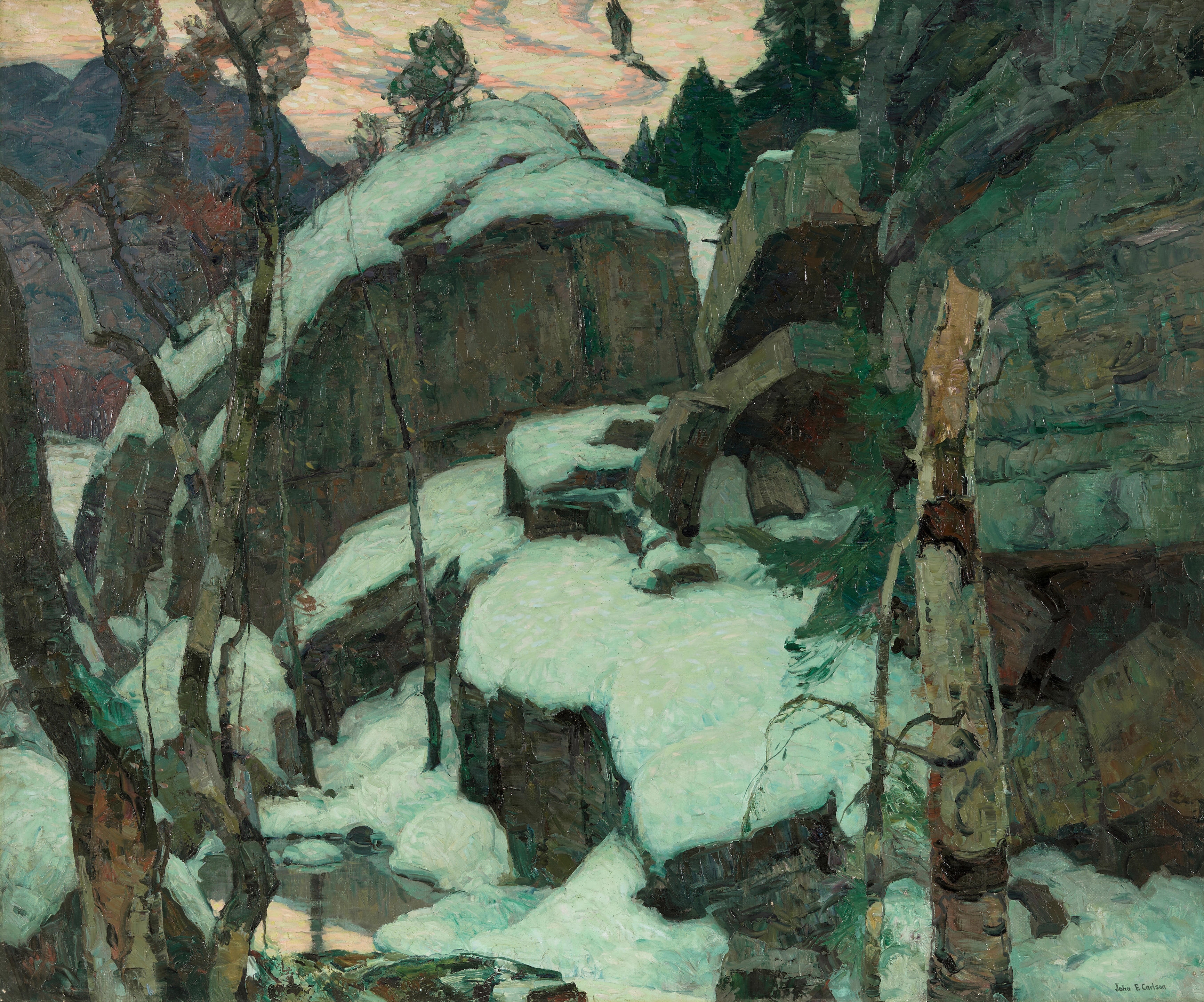 Artwork by John Fabian Carlson, Grim Lairs, Made of oil on canvas