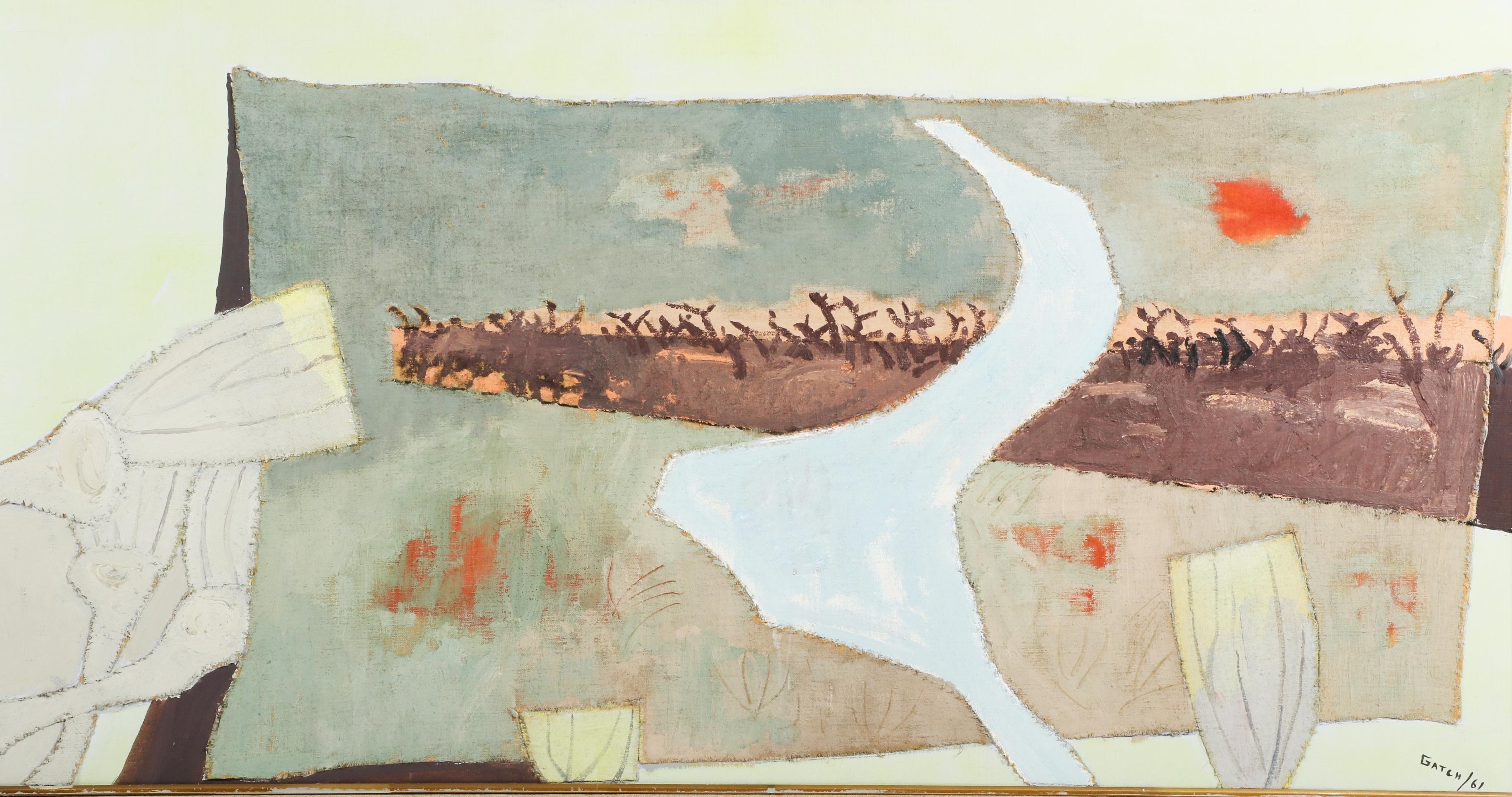 Lee Gatch | abstract landscape, 1961 (1961) | MutualArt