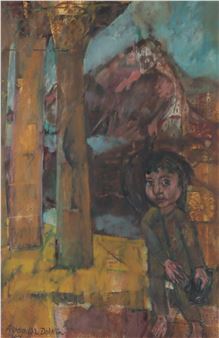 landscape with figure, 1952 - Alexander Dobkin