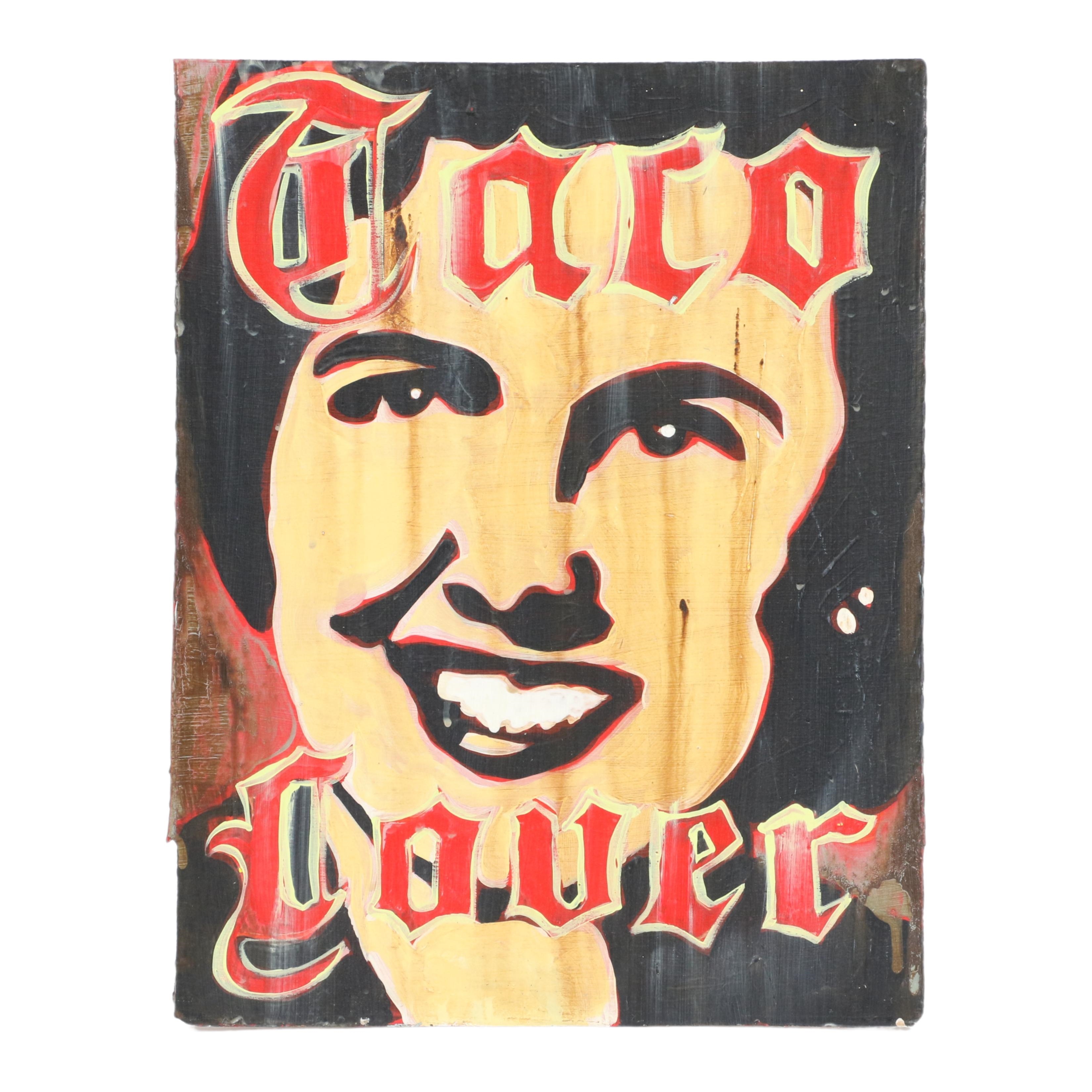 Artwork by Paul Valadez, Taco Lover, 2011, Made of oil on board