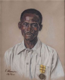 Portrait of the man with the medal - Erna Vamos