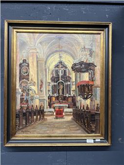 Intérieur d'église - Carl Bohm