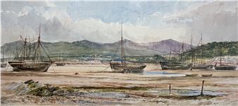 Harbour Scene - Edmund Thomas Gouldsmith