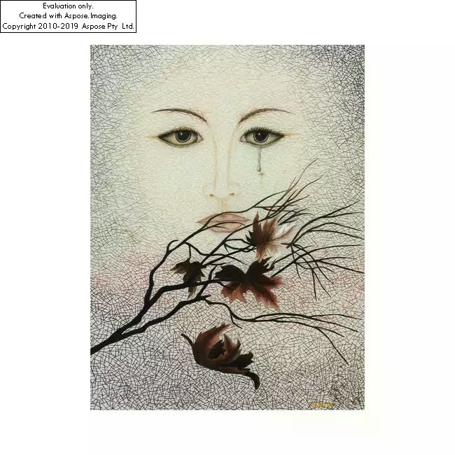 Vietnamese School A Vietnamese modern embroidery Time Change Embroidered naturalistically in