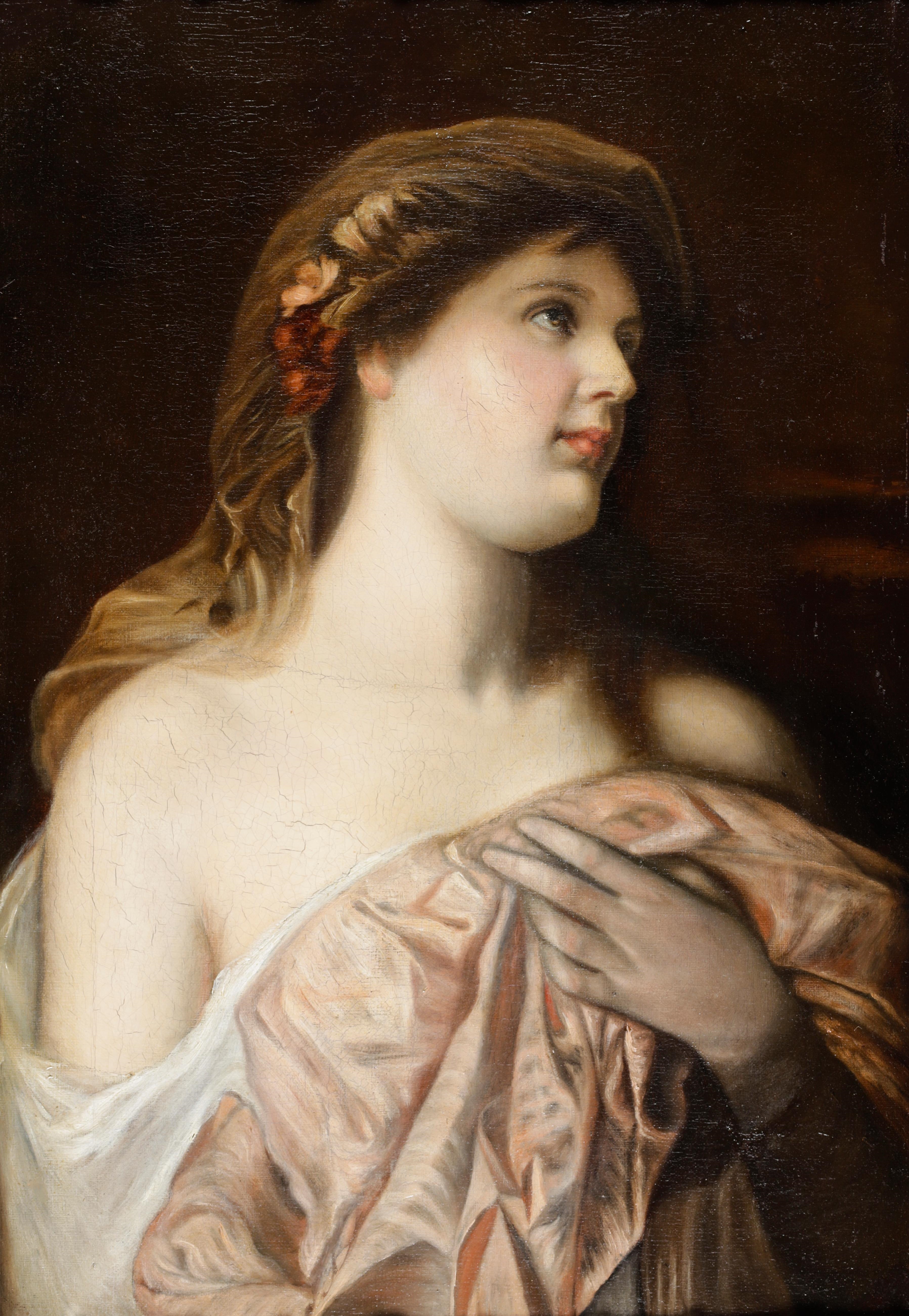 Albert Ritzberger | Weiblicher Halbakt, Öl auf Leinwand, ca (1853 ...