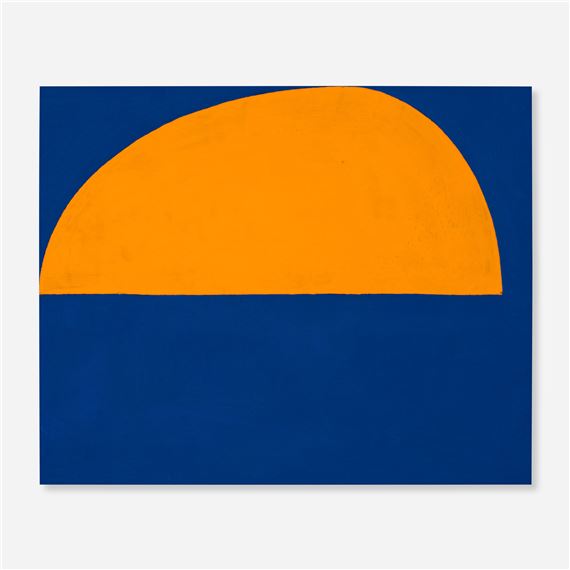 Orange and Elusive Bluebird Blue Illumination Trial by Suzan Frecon, 2020