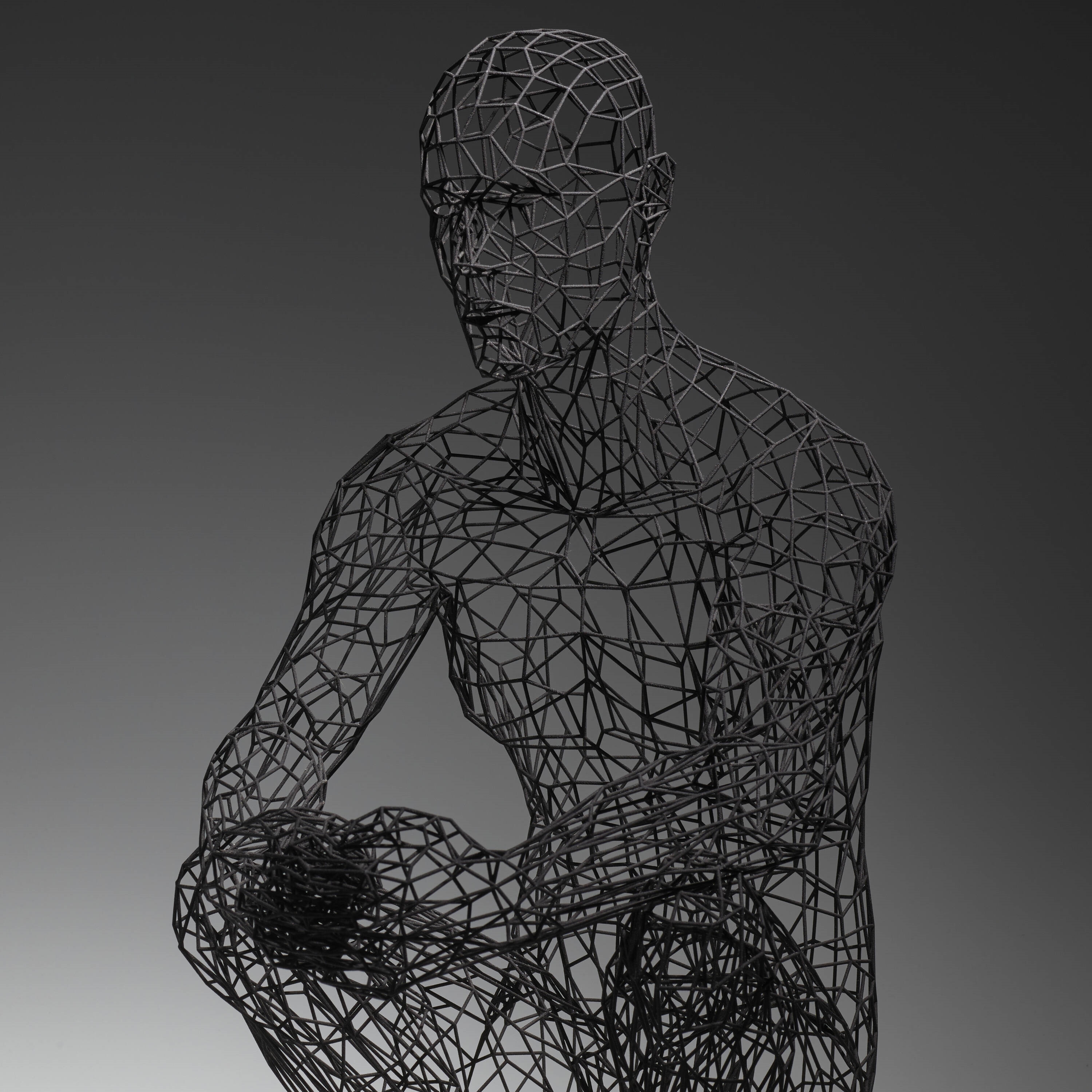 Artwork by Moto Wanagari, Bigger Artist, Made of 3d printed SLS Polyamide