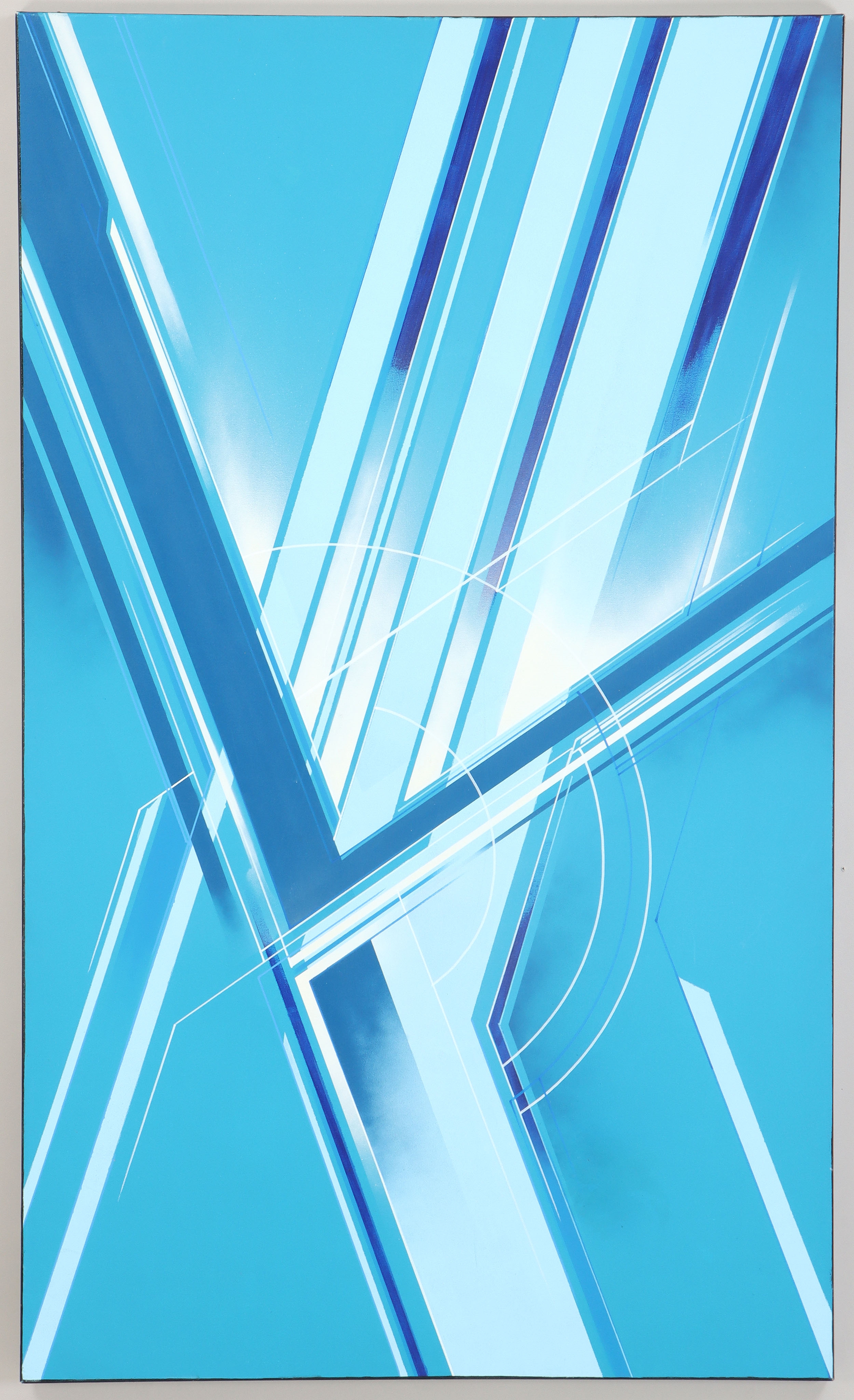 Artwork by Xavier Magaldi, abstract geometric, Made of acrylic and spray paint on canvas