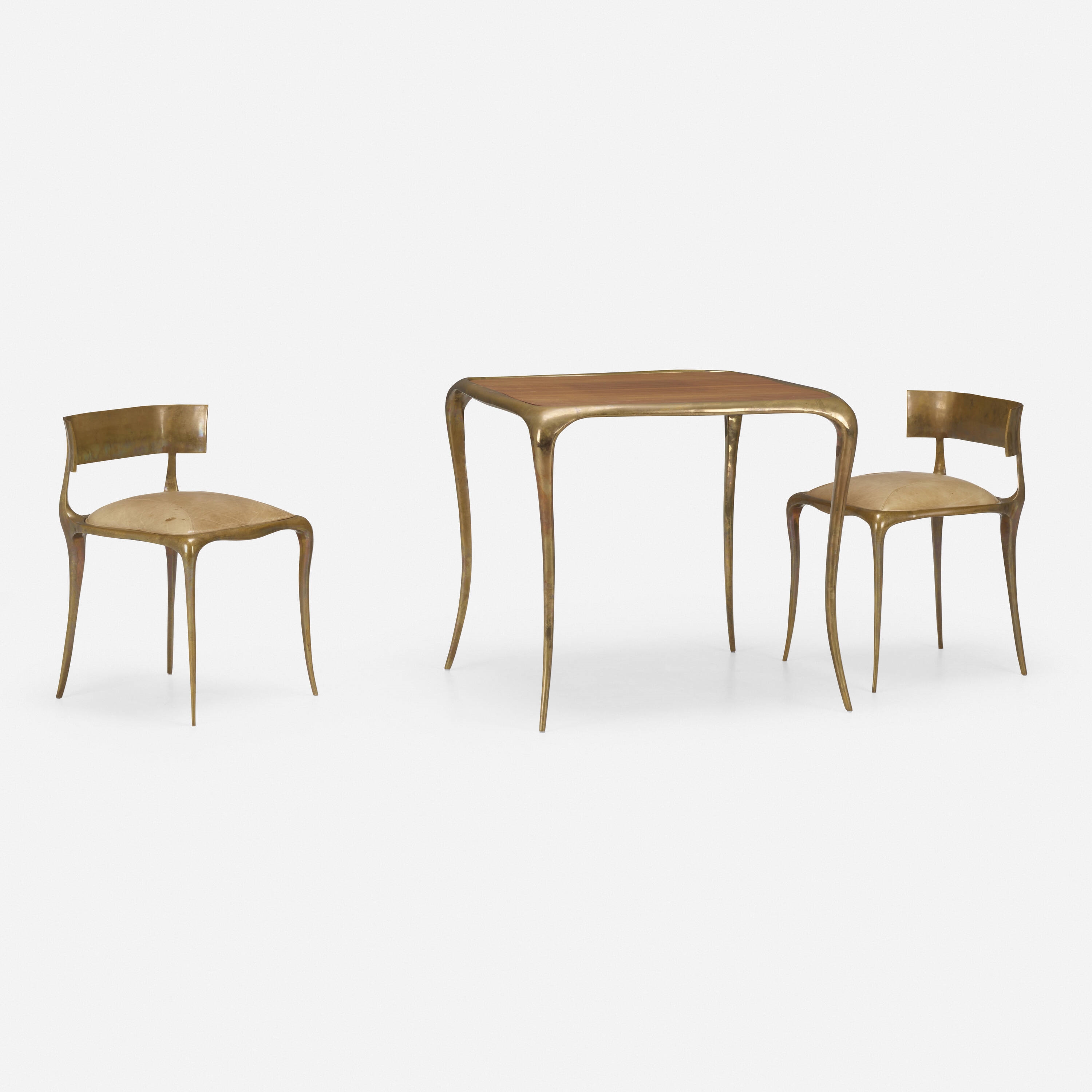 Paul Mathieu | Aria game table and chairs, pair | MutualArt