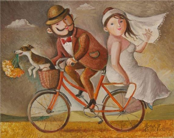 Bicycle to the altar by Agnieszka Korczak-Ostrowska, 2017