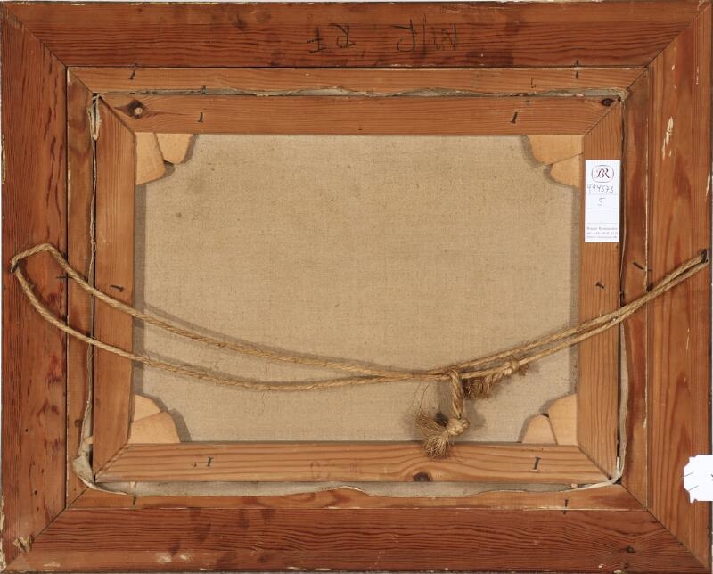 Artwork by Marinus Nielsen, Sailing ship off the coast of Læsø, Made of Oil on canvas