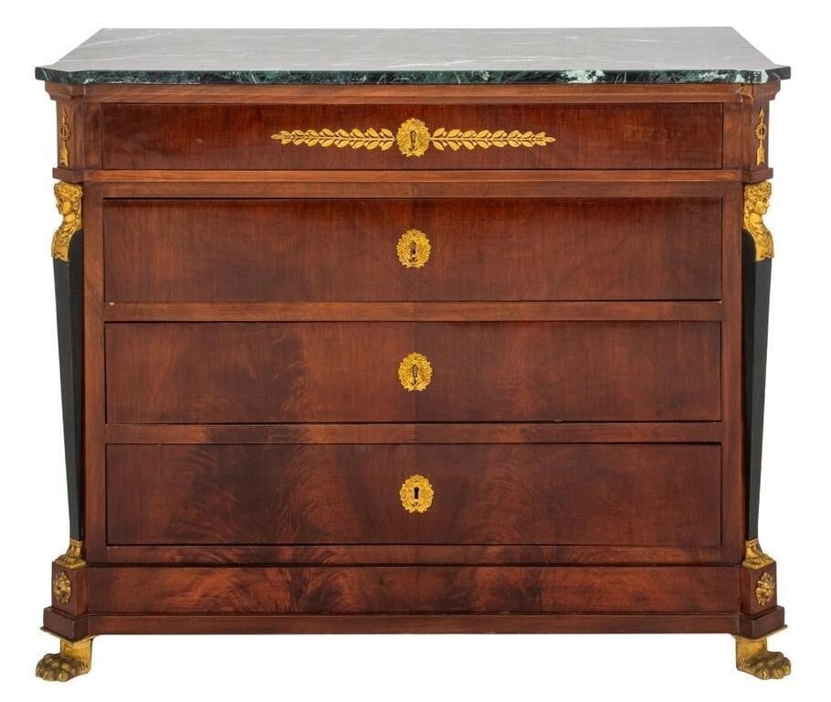 Bernard Molitor | French Empire Revival retour d'Egypte four drawer ...