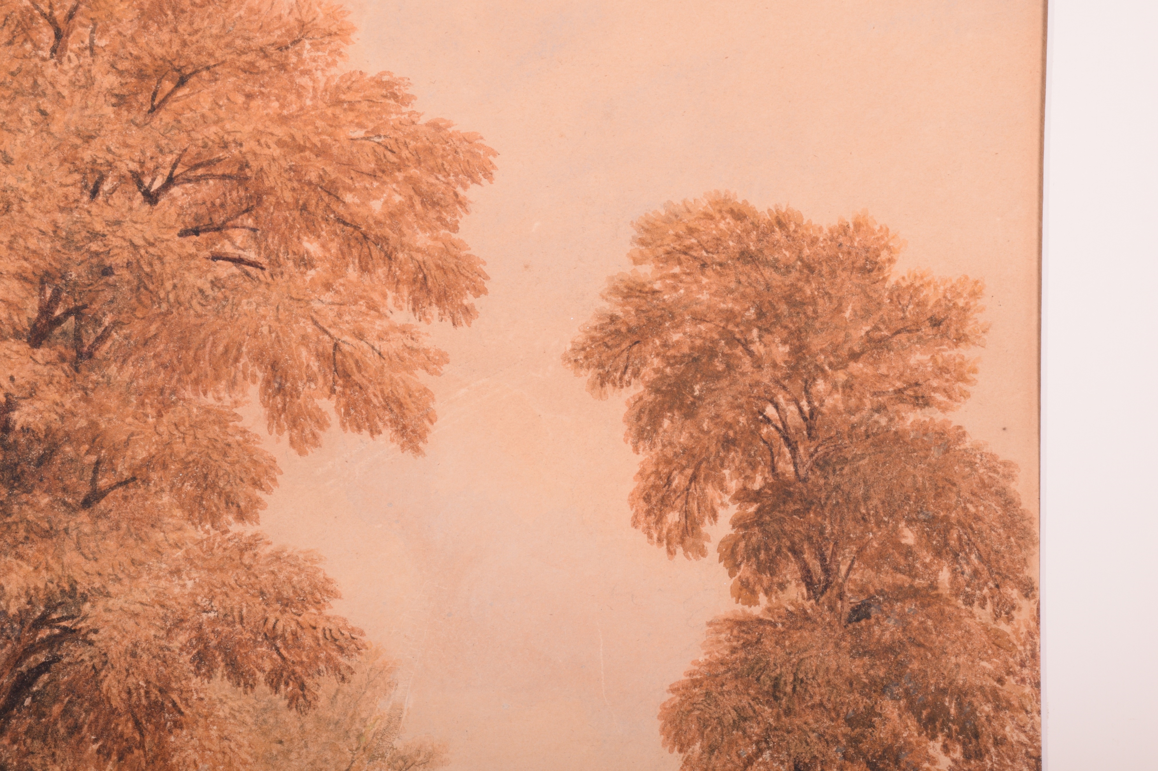 Artwork by Francis Stevens, Couple seated by a stream, Made of watercolour