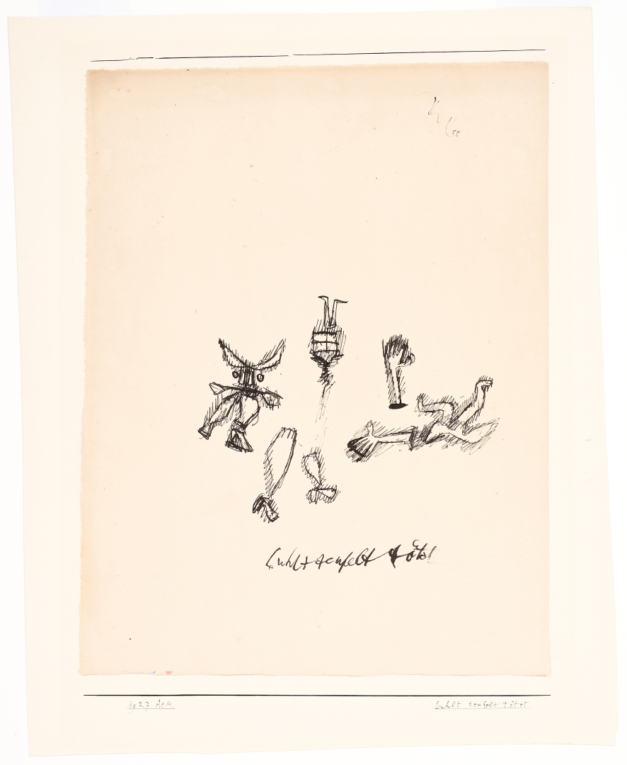 Artwork by Paul Klee, Buhlt Teufelt Tötet, Made of Pencil and ink on paper