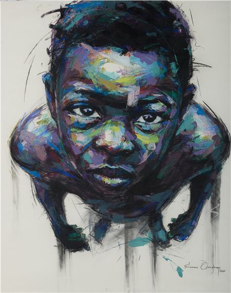 Boy looking up by Solomon Omogboye, 2020