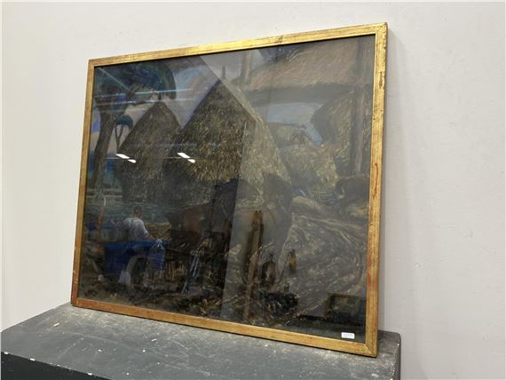 'Chevaux aux meules de foin by Dan Bout