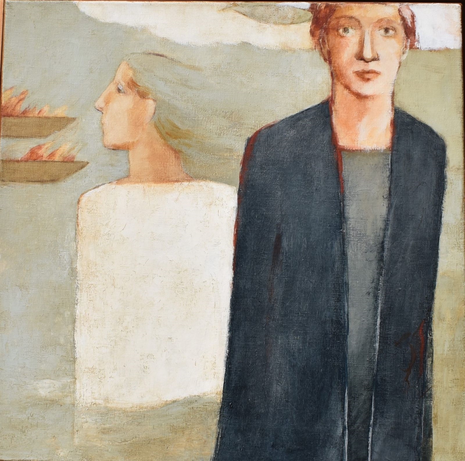 Artwork by Emmy van Den Blink, Niet omkijken 1997, Made of acrylic