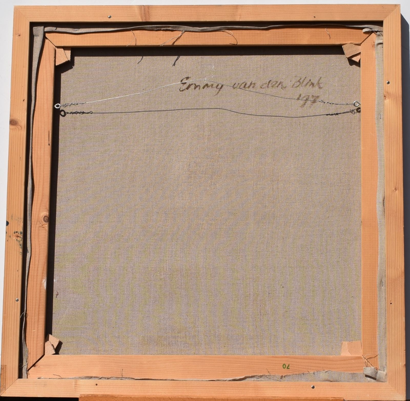 Artwork by Emmy van Den Blink, Niet omkijken 1997, Made of acrylic