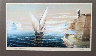 Sail Boat in Grand Harbour - Antonio Nicholas