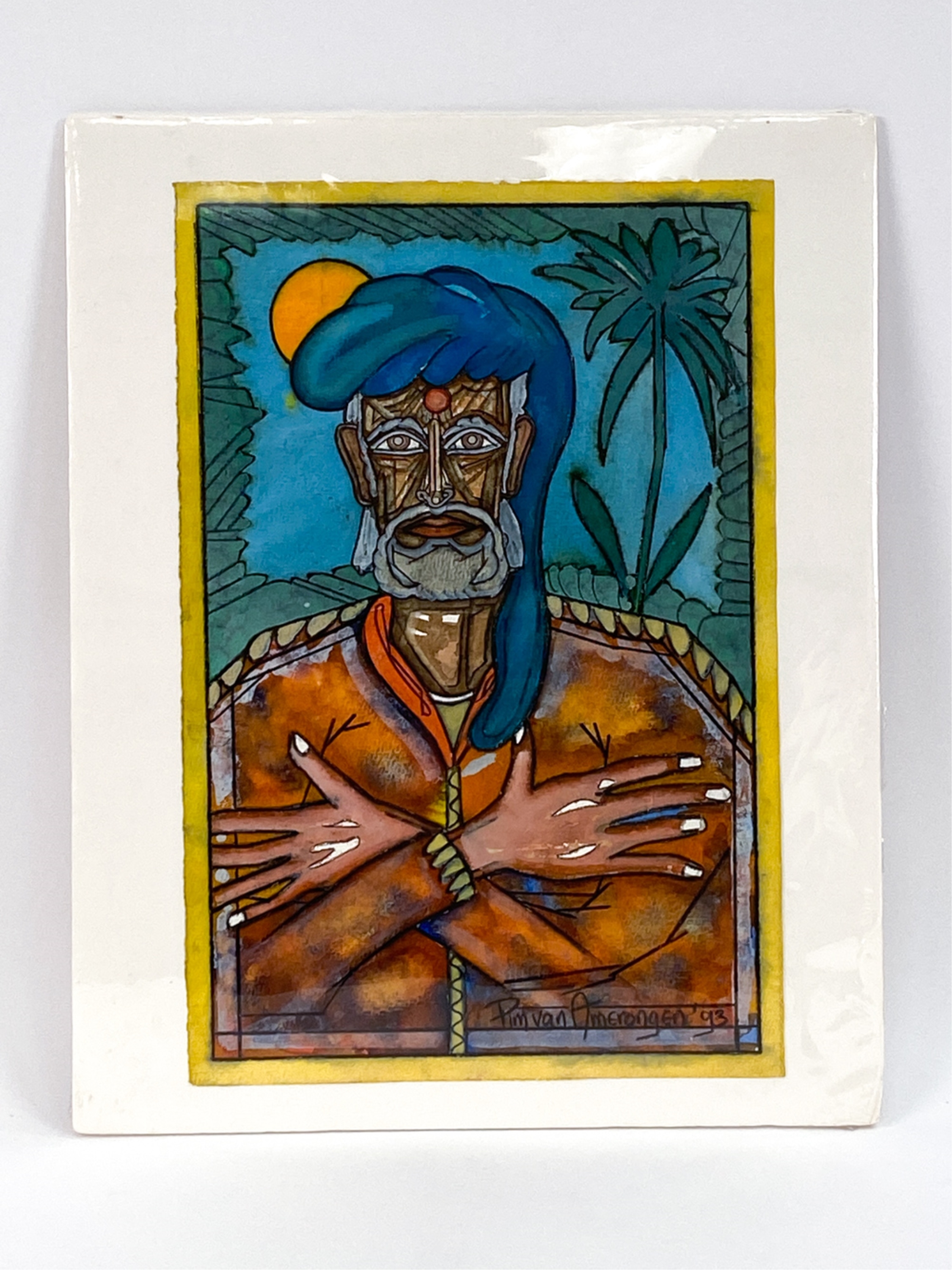 Artwork by Pim van Amerongen, (2) PIM VAN AMERONGEN MIXED MEDIA, Made of gouache and gouache with charcoal