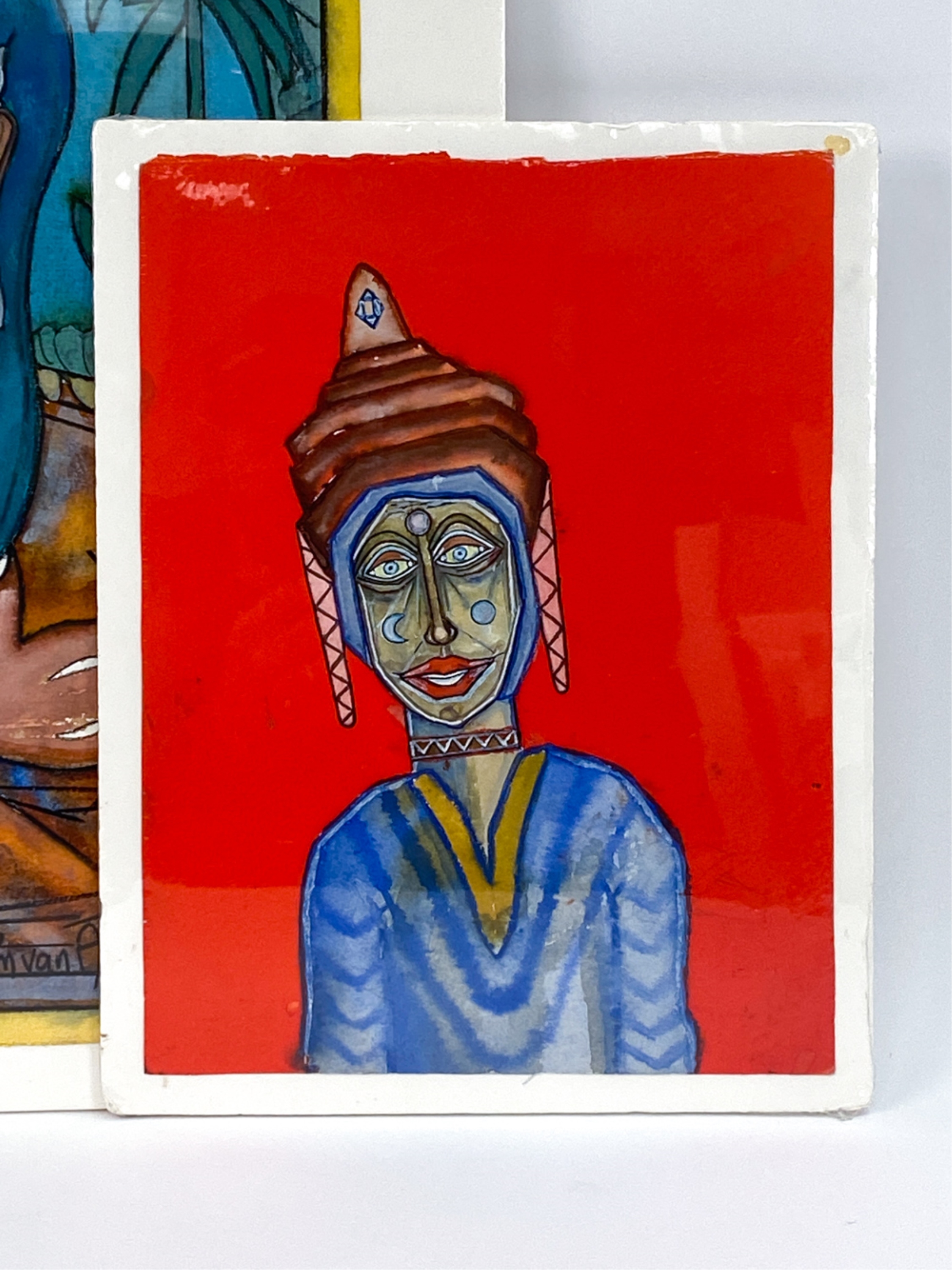 Artwork by Pim van Amerongen, (2) PIM VAN AMERONGEN MIXED MEDIA, Made of gouache and gouache with charcoal