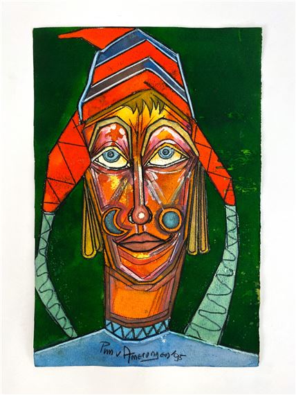 PIM VAN AMERONGEN MIXED MEDIA ON PAPER by Pim van Amerongen