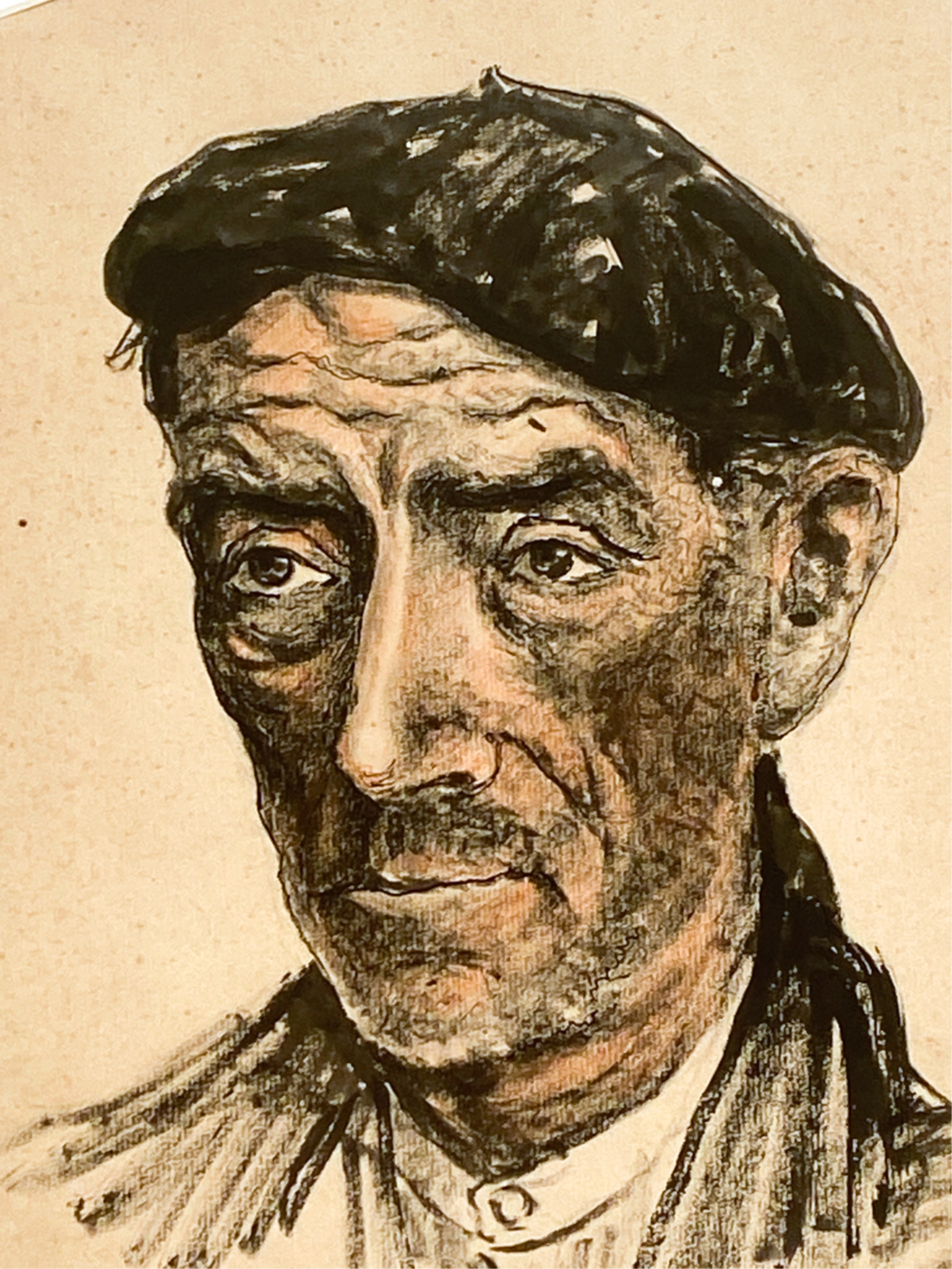 Alexandre ALTMANN | Portrait of Frenchman with a beret | MutualArt