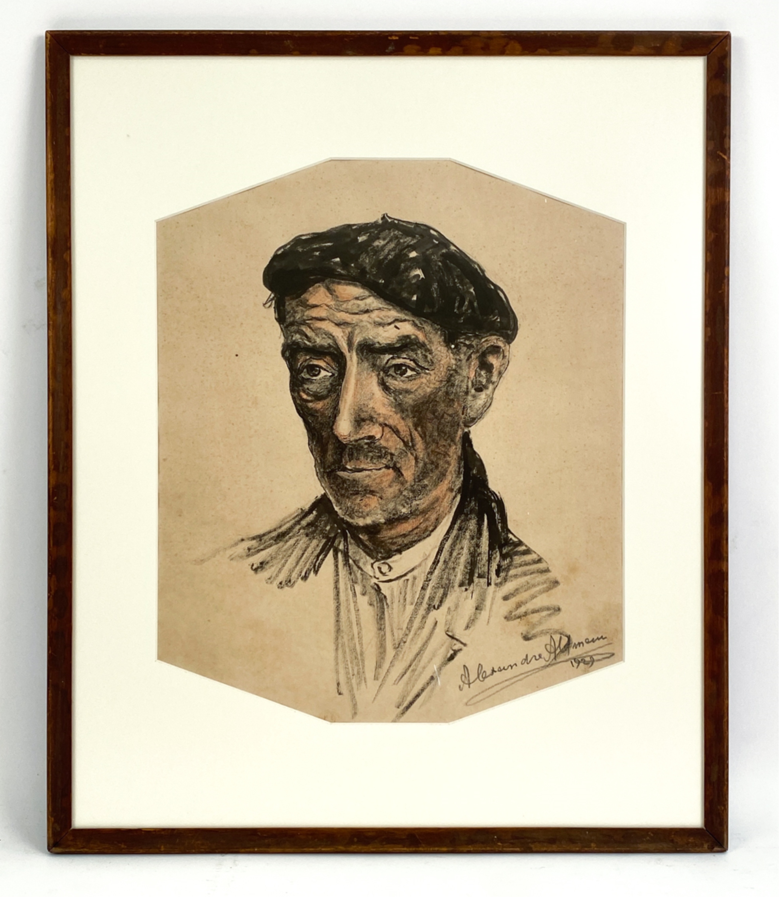 Alexandre ALTMANN | Portrait of Frenchman with a beret | MutualArt