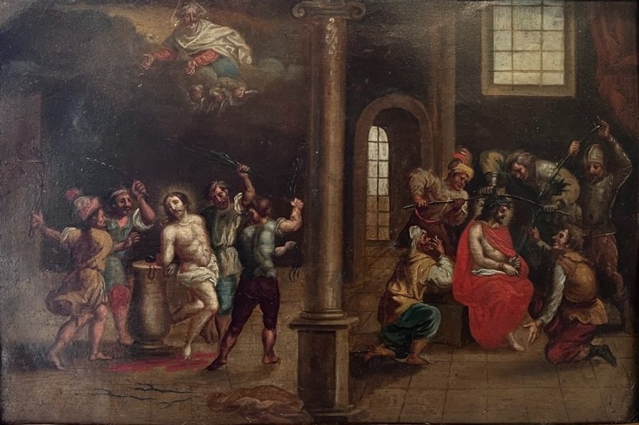 German School, 17th Century | Christ with the crown of thorns and the ...