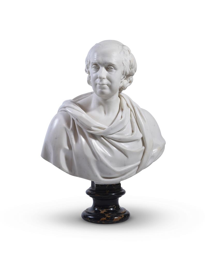 French School, 18th Century | AN FRENCH WHITE MARBLE PORTRAIT BUST OF A ...