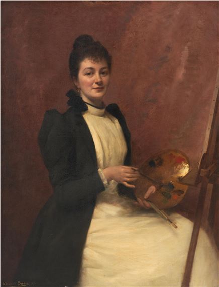 Femme Peintre by Edouard Alexandre Sain, 1890