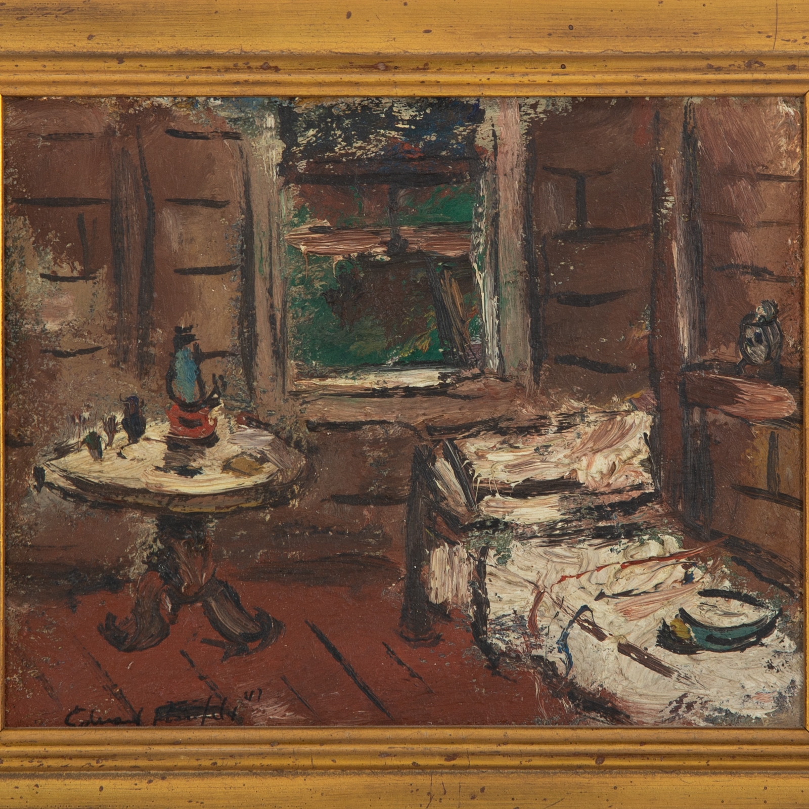 Edward Rosenfeld | Room Interior (1947) | MutualArt