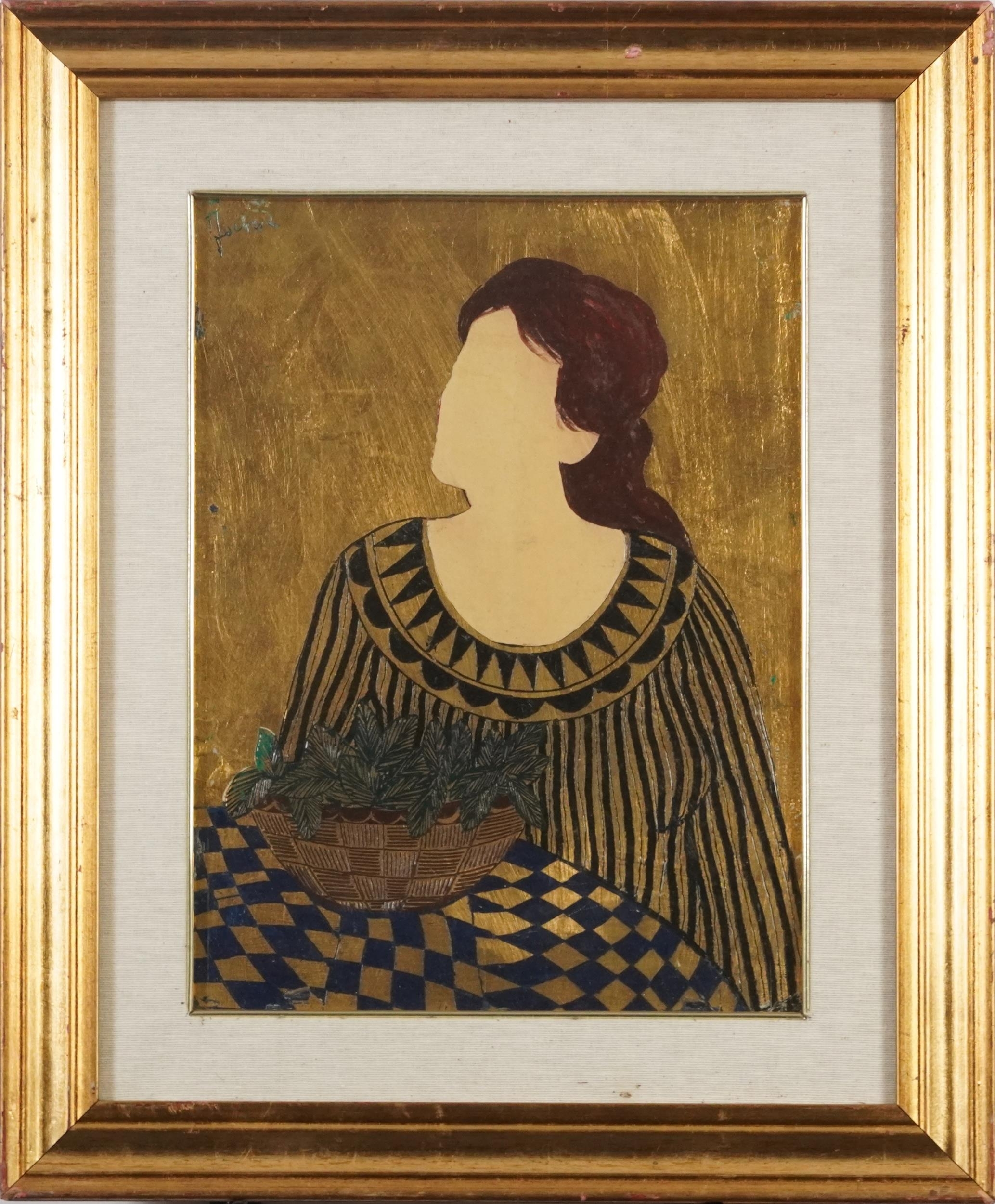 Italian School | Portrait of a female at a table | MutualArt