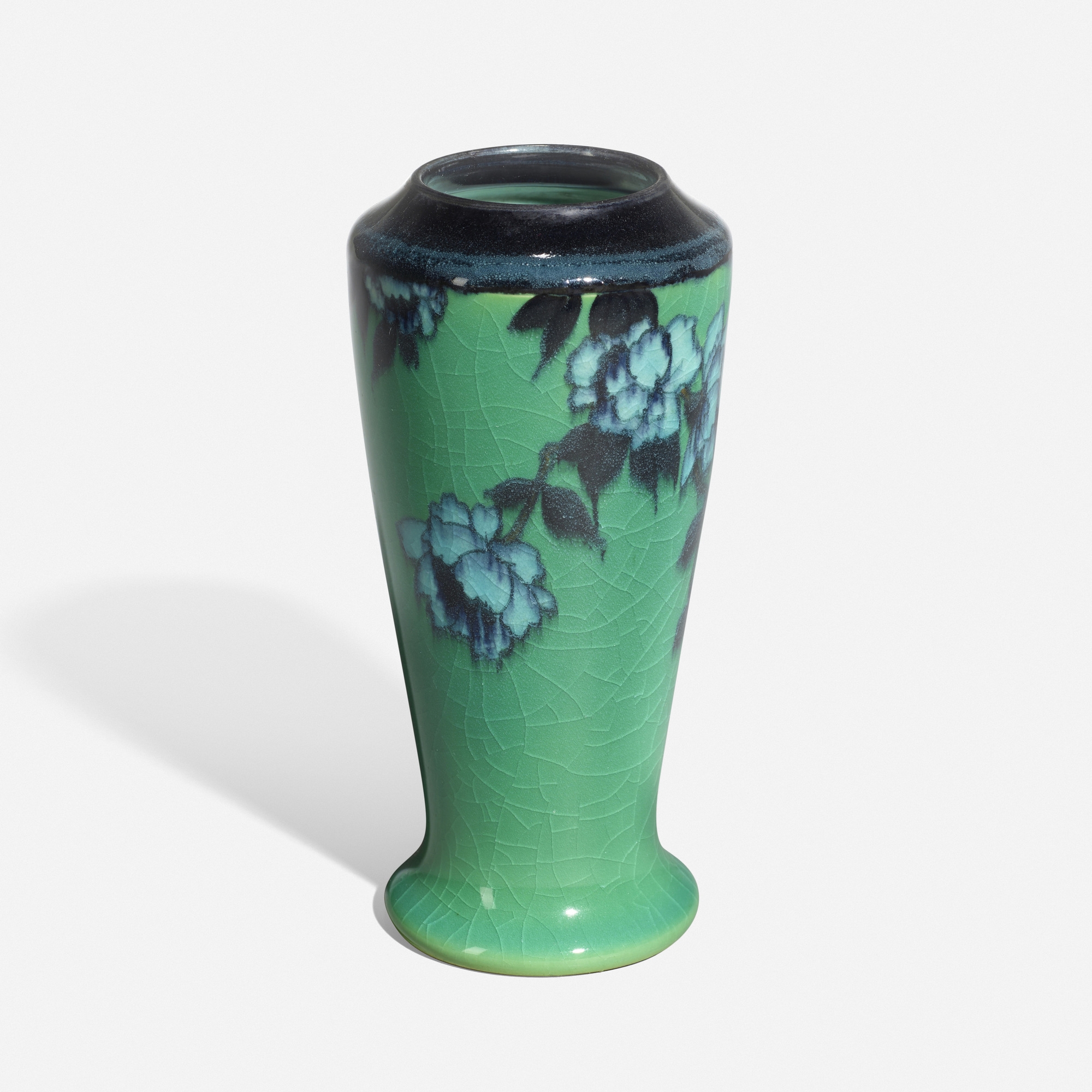 Arthur Conant Blue Tinted vase with Japanese peonies (1916) MutualArt