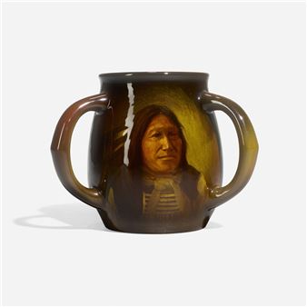 Tari-ka-hini-keeni, Ogalalla (Standard Glaze Native American portrait mug) - Hattie Wilcox