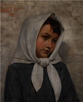 Portrait d’une jeune fille au fichu - Joseph Darche