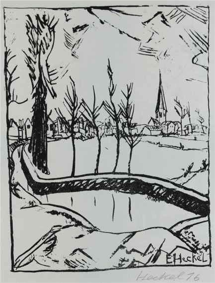 Heckel, Erich: Belgische Landschaft bei Gent by Erich Heckel, 1970