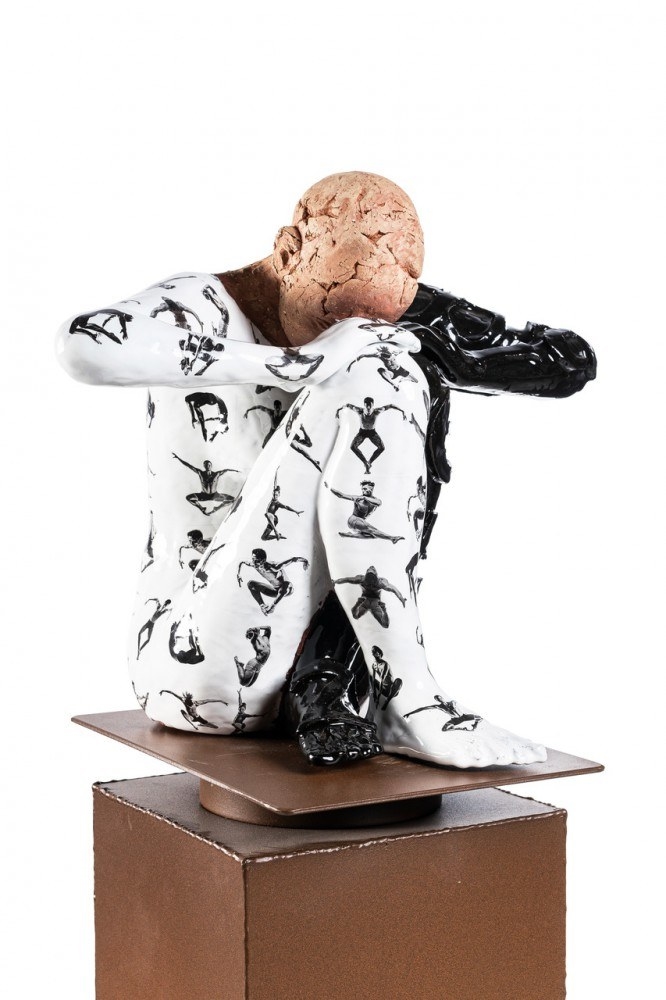 Artwork by Marek Zyga, Silence, Made of Acrylic, glazed ceramic