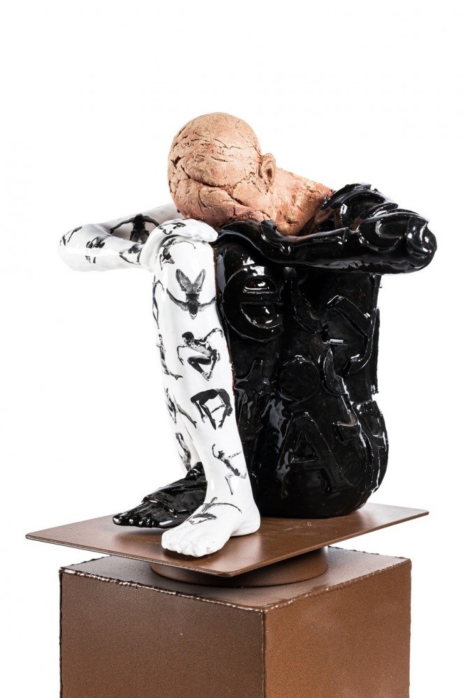 Artwork by Marek Zyga, Silence, Made of Acrylic, glazed ceramic