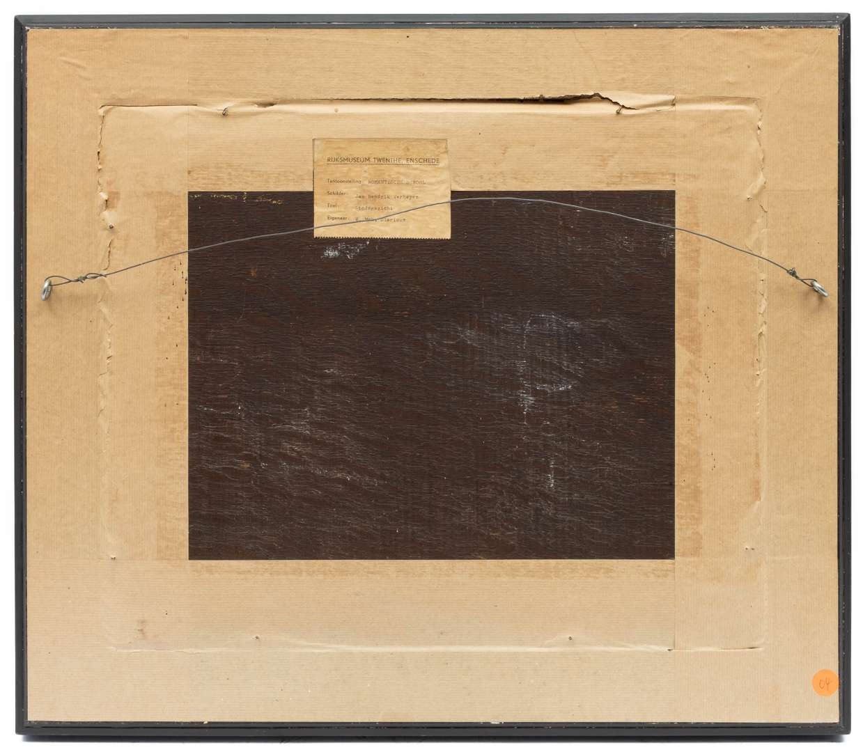 Artwork by Jan Hendrik Verheijen, A sunny Dutch cityscape with many figures at the quay, Made of oil on panel