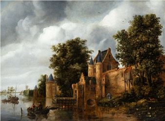 A city gate at the waterfront - Daniel Vosmaer