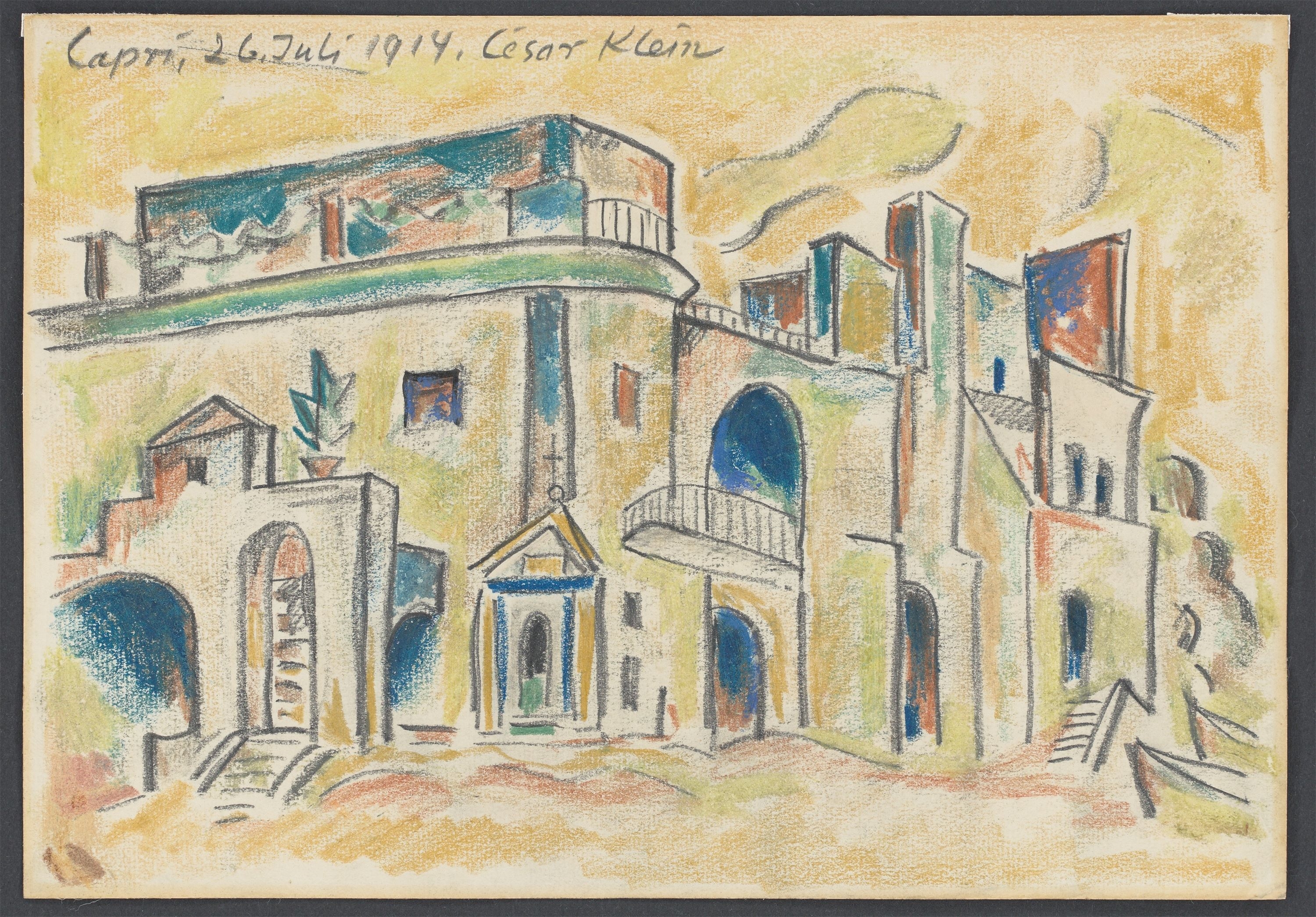 César Klein | Houses on Capri. (1914) | MutualArt