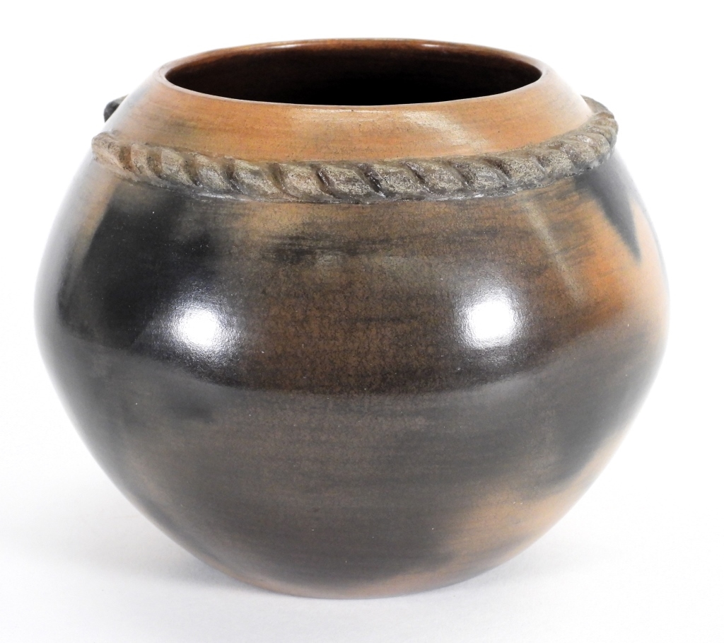 Samuel Manymules | Samuel Manymules Native American Burnished Pot (1963 ...